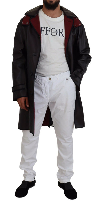 Dolce & Gabbana Men's Black Trench Hooded Parka Cotton Jacket