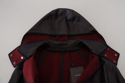 Dolce & Gabbana Men's Black Trench Hooded Parka Cotton Jacket
