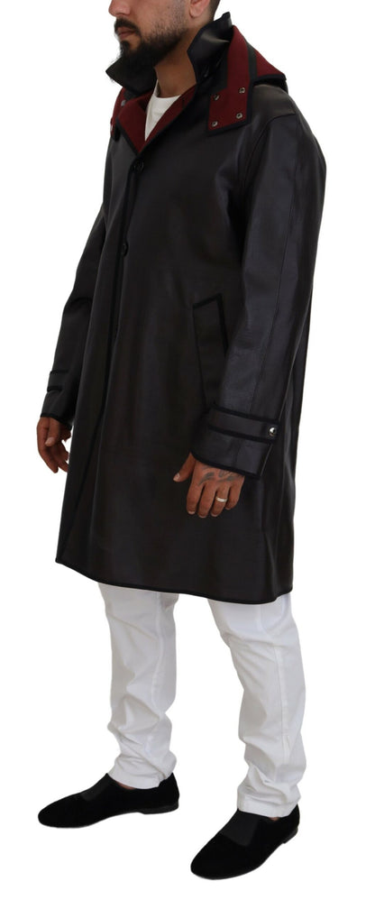 Dolce & Gabbana Men's Black Trench Hooded Parka Cotton Jacket