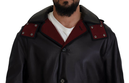 Dolce & Gabbana Men's Black Trench Hooded Parka Cotton Jacket