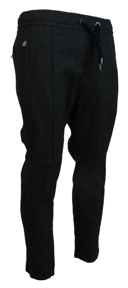 Dolce & Gabbana Men's Blue Cotton Tapered Denim Jeans