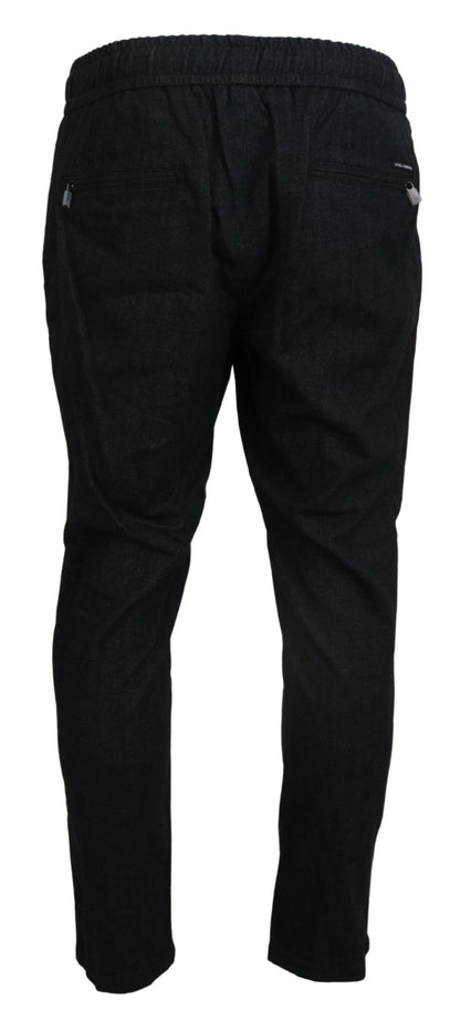 Dolce & Gabbana Men's Blue Cotton Tapered Denim Jeans