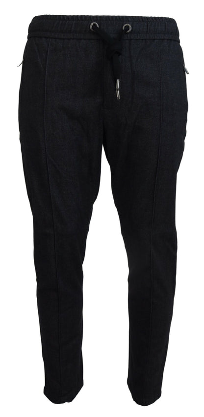 Dolce & Gabbana Men's Blue Cotton Tapered Denim Jeans