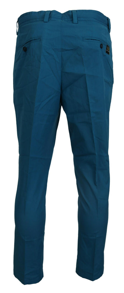 Dolce & Gabbana Men's Blue Cotton Chinos Trousers Pants