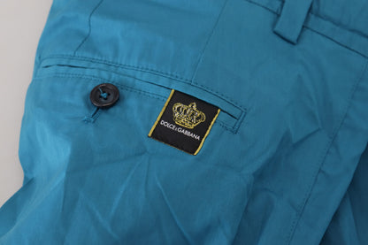 Dolce & Gabbana Men's Blue Cotton Chinos Trousers Pants