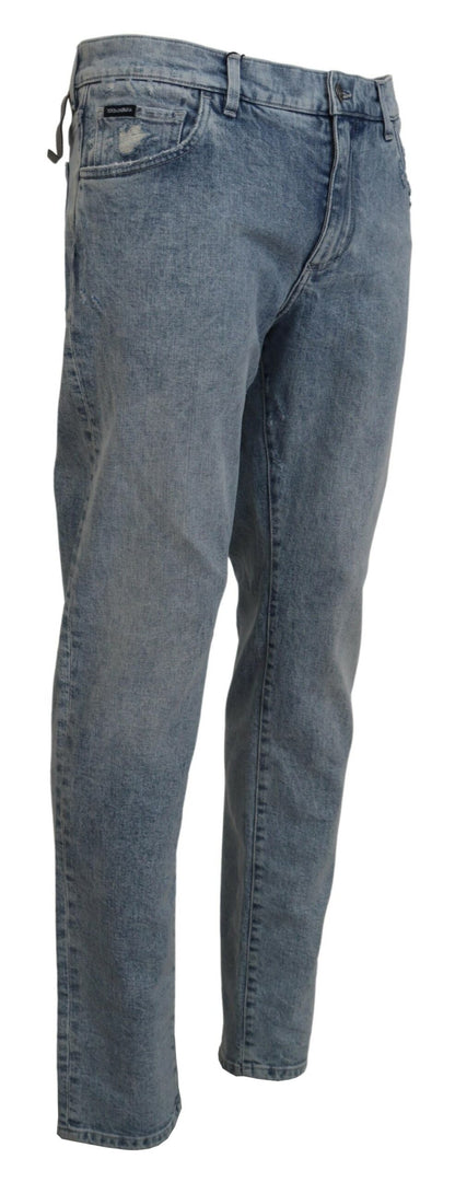 Dolce & Gabbana Men's Blue Wash Slim Fit Cotton Denim Jeans