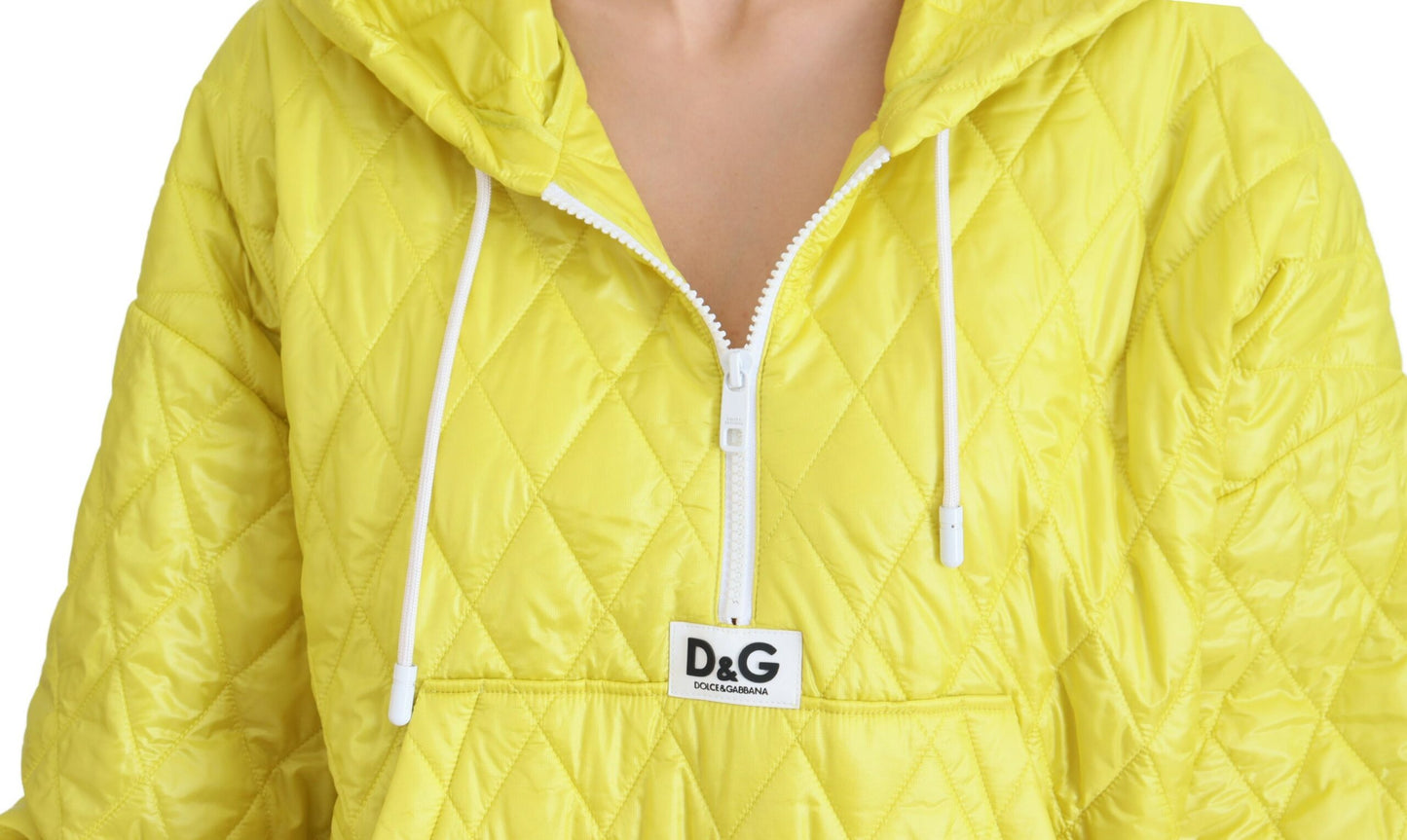 Dolce & Gabbana Women's Elegant Yellow Hooded Jacket