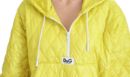 Dolce & Gabbana Women's Elegant Yellow Hooded Jacket