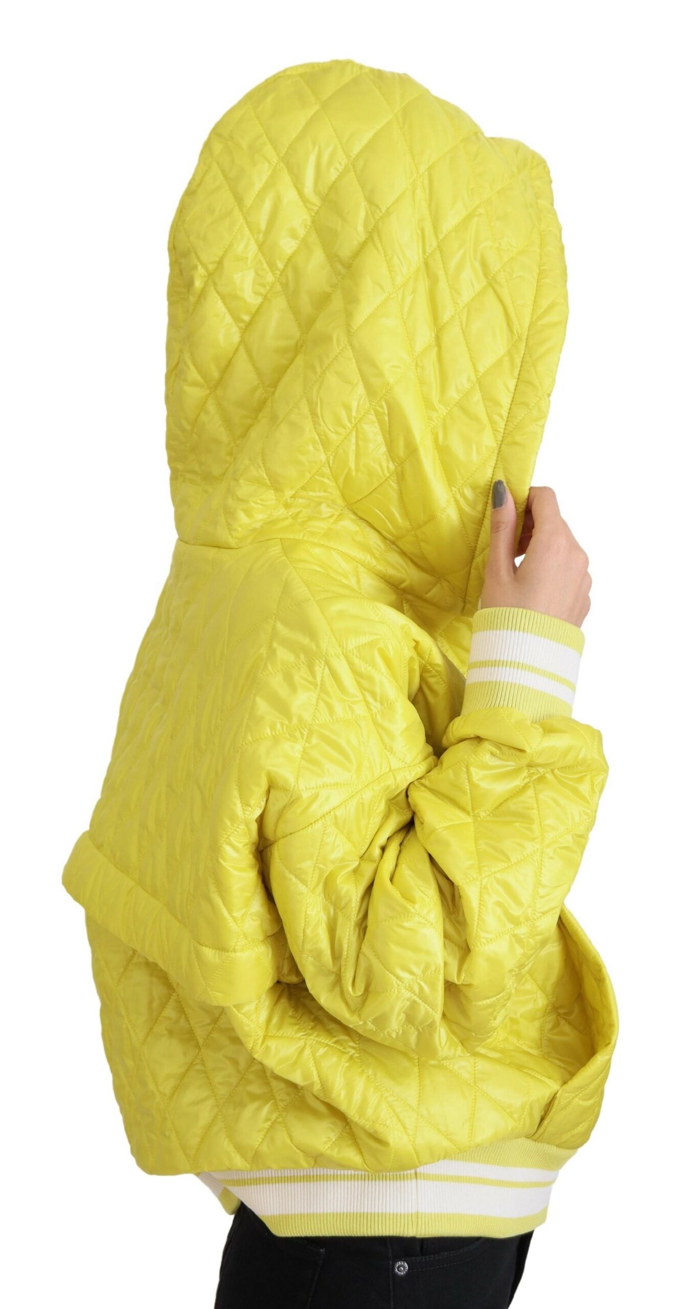 Dolce & Gabbana Women's Elegant Yellow Hooded Jacket