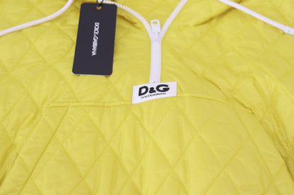 Dolce & Gabbana Women's Elegant Yellow Hooded Jacket