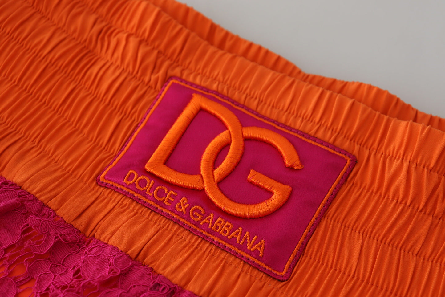 Elegant Lace High-Waist Shorts in Dual-Tones by Dolce & Gabbana