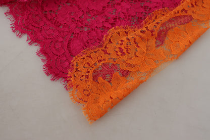 Elegant Lace High-Waist Shorts in Dual-Tones by Dolce & Gabbana