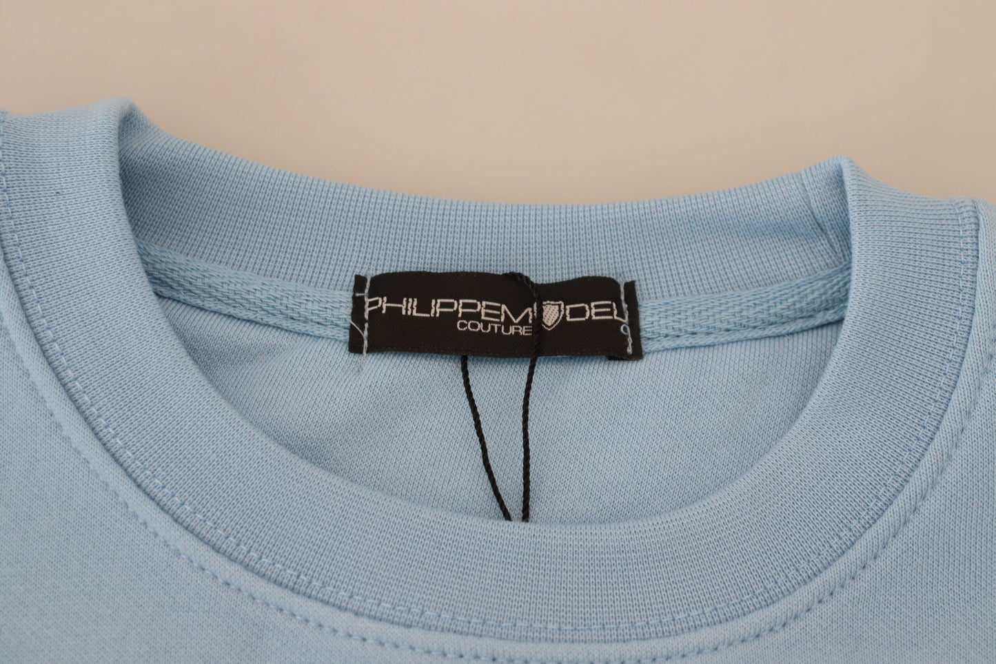 Philippe Model Women's Light Blue Logo Printed Long Sleeves Sweater