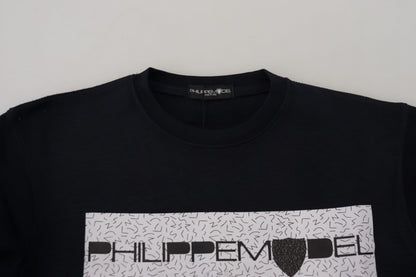 Philippe Model Women's Black Printed Long Sleeves Pullover Sweater