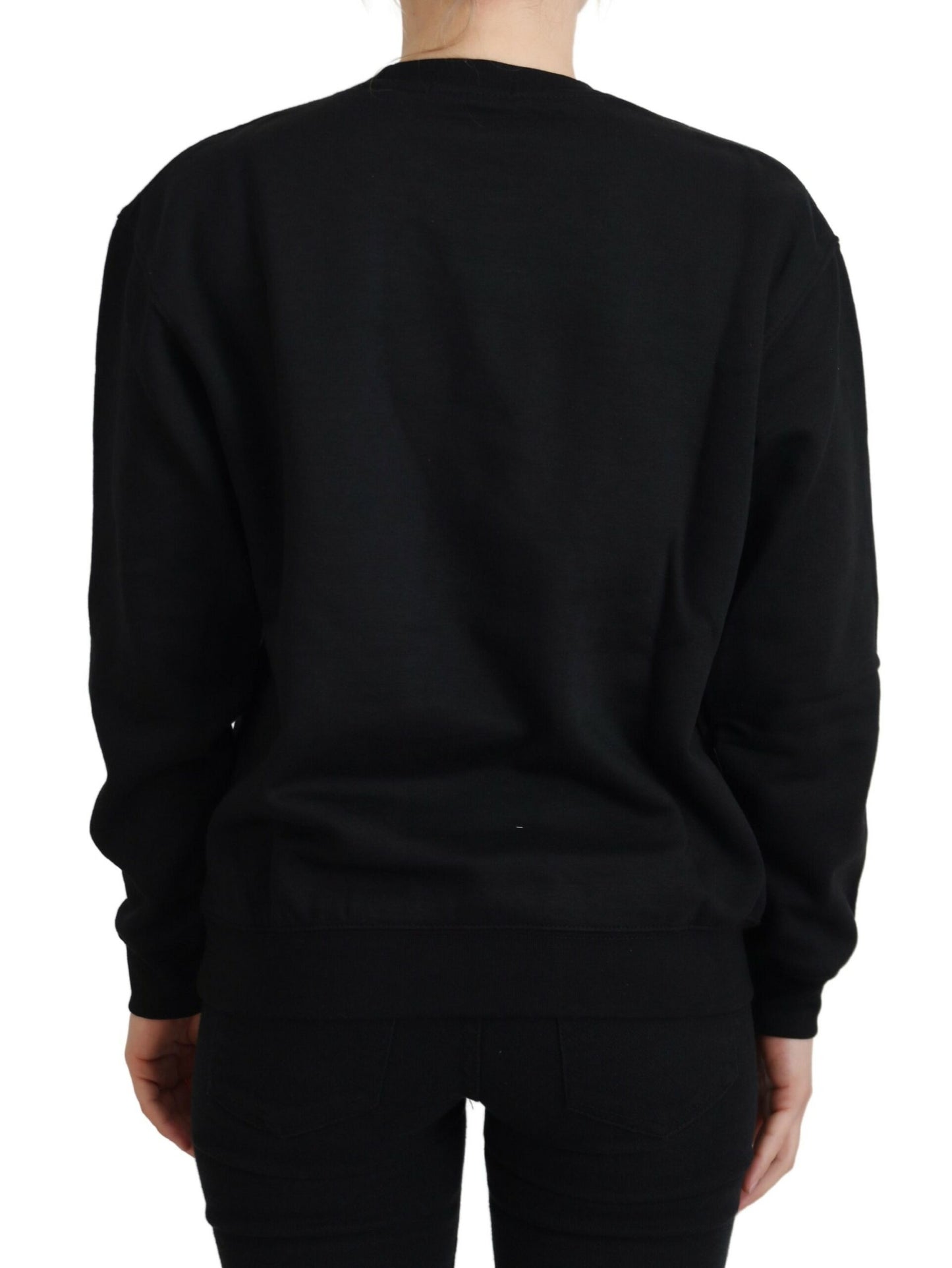 Philippe Model Women's Black Printed Long Sleeves Pullover Sweater