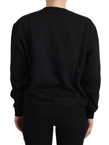 Philippe Model Women's Black Printed Long Sleeves Pullover Sweater
