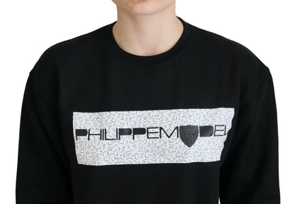 Philippe Model Women's Black Printed Long Sleeves Pullover Sweater
