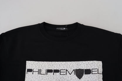 Philippe Model Women's Black Printed Long Sleeves Pullover Sweater