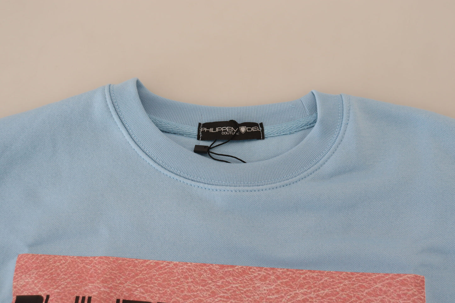 Philippe Model Women's Light Blue Logo Printed Long Sleeves Sweater