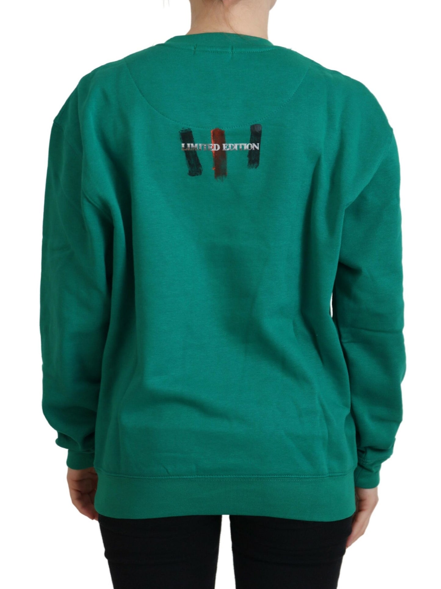 Philippe Model Women's Green Printed Long Sleeves Pullover Sweater