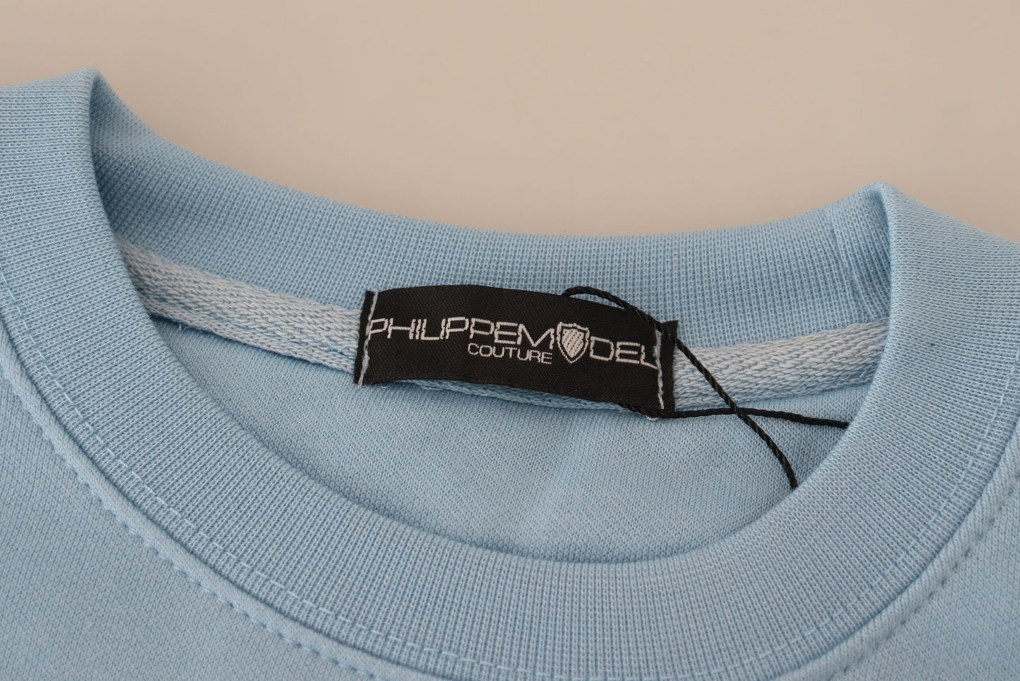Philippe Model Women's Light Blue Logo Printed Long Sleeves Sweater