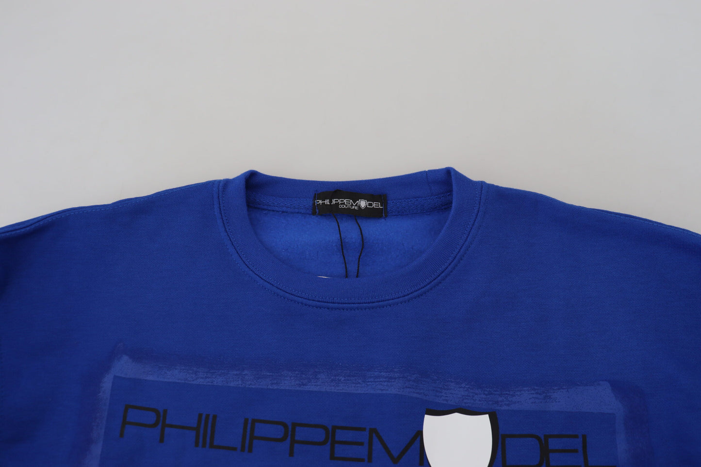 Philippe Model Women's Blue Printed Long Sleeves Pullover Sweater