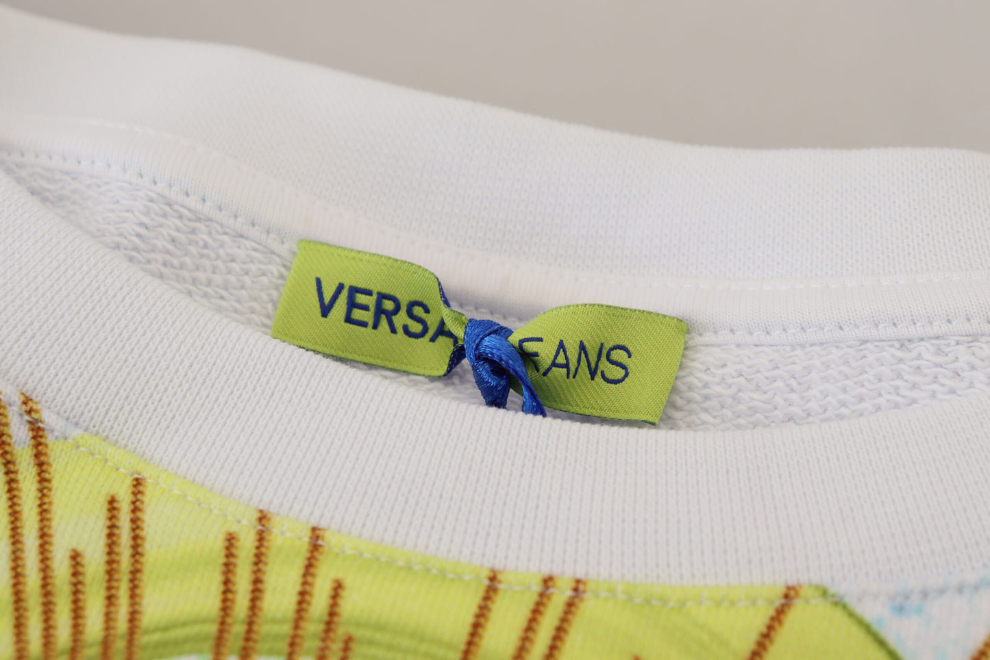 Versace Jeans Women's White Graphic Print Long Sleeves Sweater