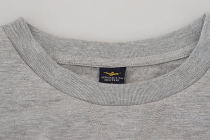 Aeronautica Militare Men's Gray Men Pullover Sweatshirt Sweater