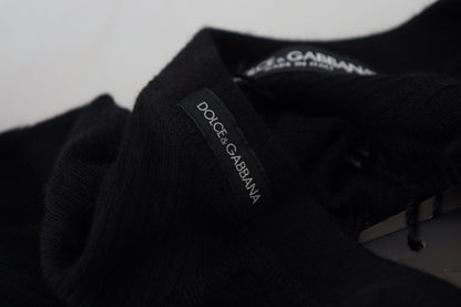 Dolce & Gabbana Men's Black Cashmere Button Pullover Sweater