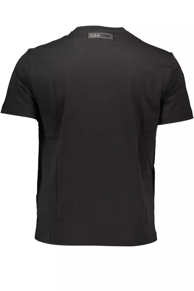 T-Shirt by Plein Sport for men in cotton black & print features a plush silhouette, showcasing a sophisticated and for a truly plush finish.