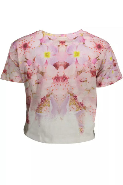 T-Shirt by Desigual for women in cotton pink features a plush silhouette, showcasing a sophisticated and for a truly plush finish.