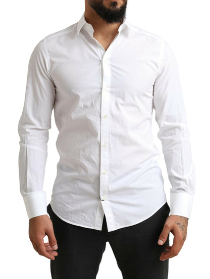 Dolce & Gabbana Men's White MARTINI Cotton Dress Formal Shirt