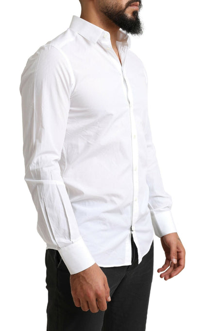 Dolce & Gabbana Men's White MARTINI Cotton Dress Formal Shirt