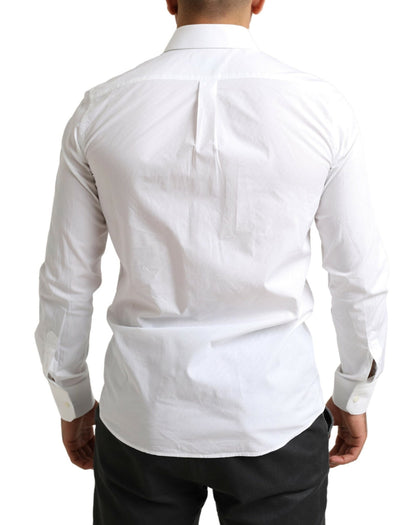 Dolce & Gabbana Men's White MARTINI Cotton Dress Formal Shirt