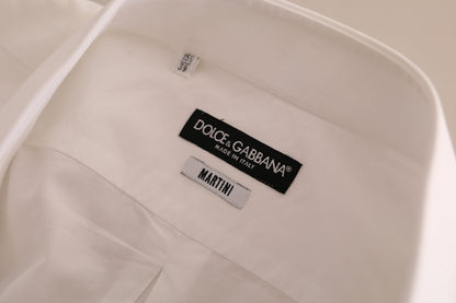 Dolce & Gabbana Men's White MARTINI Cotton Dress Formal Shirt