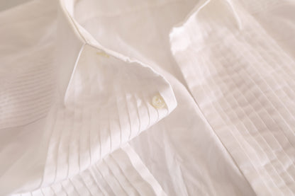 Dolce & Gabbana Men's White GOLD Formal Cotton Tuxedo Dress Shirt