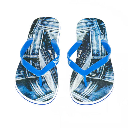 Just Cavalli Men's Light Blue EVA Flip Flop Sandal