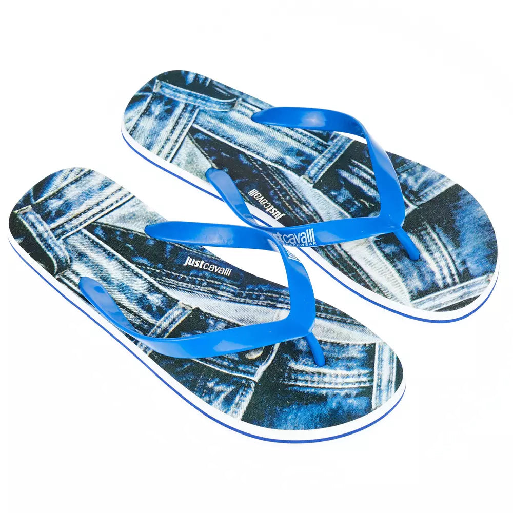 Just Cavalli Men's Light Blue EVA Flip Flop Sandal