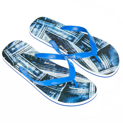 Just Cavalli Men's Light Blue EVA Flip Flop Sandal
