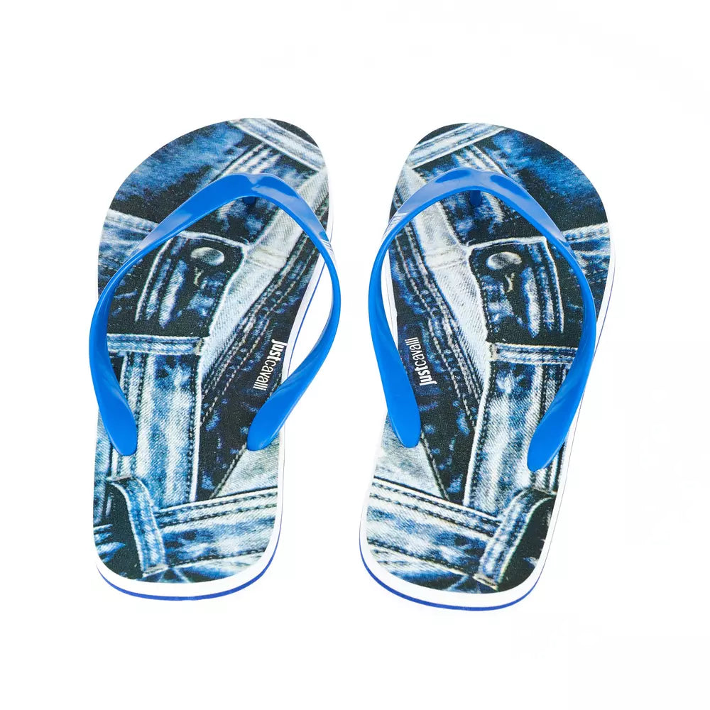 Just Cavalli Men's Light Blue EVA Flip Flop Sandal