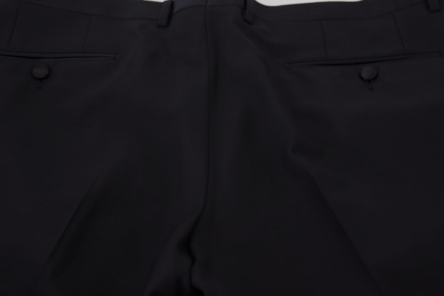 Dolce & Gabbana Men's Black Dress Wool Silk Trouser Pants