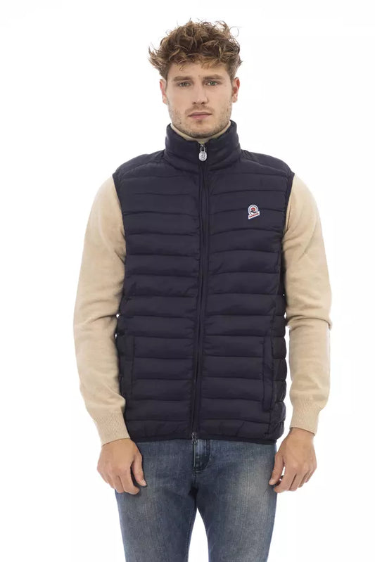 Vest by Invicta for men in polyamide blue features a chic silhouette, expertly detailed with a refined and premium insulated for a truly chic look.