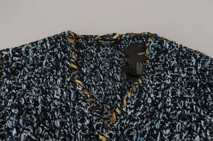 Dolce & Gabbana Men's Blue Button Cardigan Fatto A Mano Sweater
