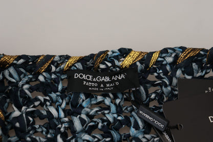 Dolce & Gabbana Men's Blue Button Cardigan Fatto A Mano Sweater