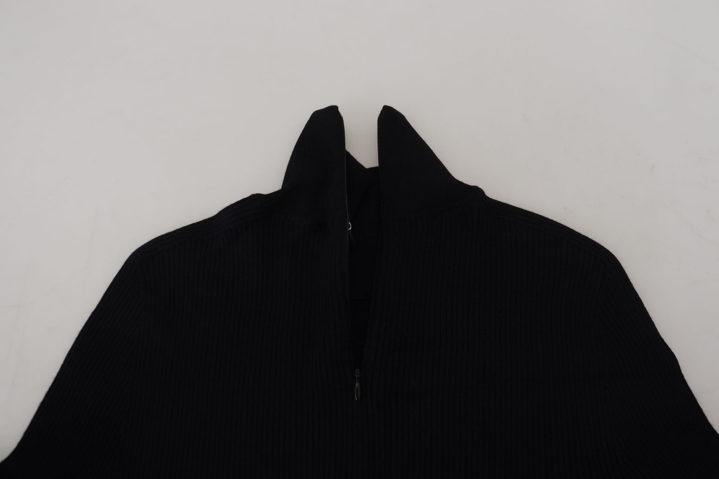 Dolce & Gabbana Men's Black Half Zip Turtleneck Pullover Sweater