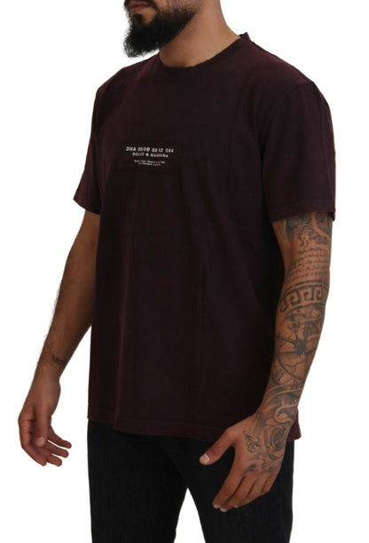 Dolce & Gabbana Men's Bordeaux Crewneck Short Sleeve  T-shirt
