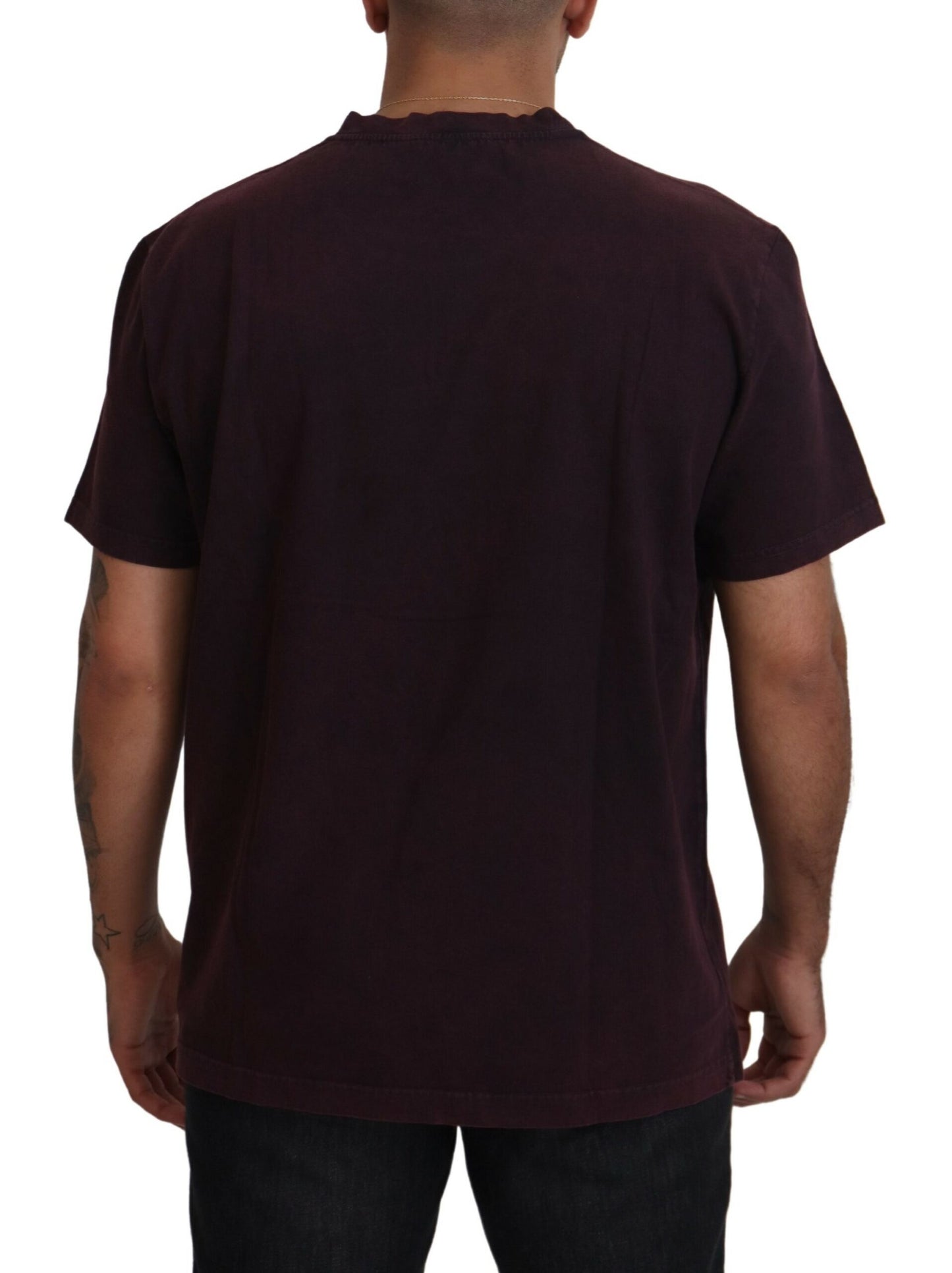 Dolce & Gabbana Men's Bordeaux Crewneck Short Sleeve  T-shirt