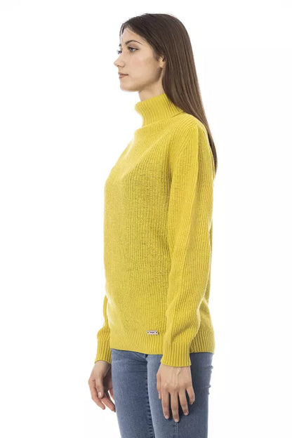 Baldinini Trend Women's Yellow Wool Turtleneck Sweater