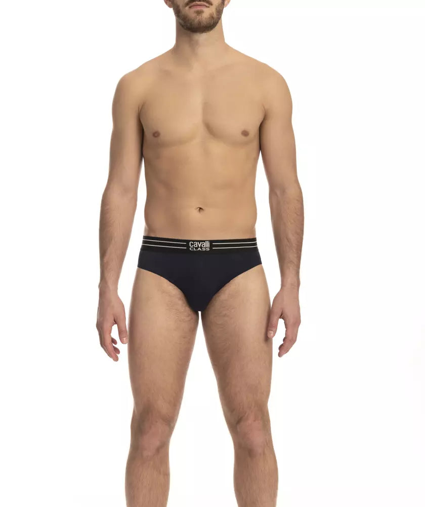 Cavalli Class Blue Cotton Underwear Briefs