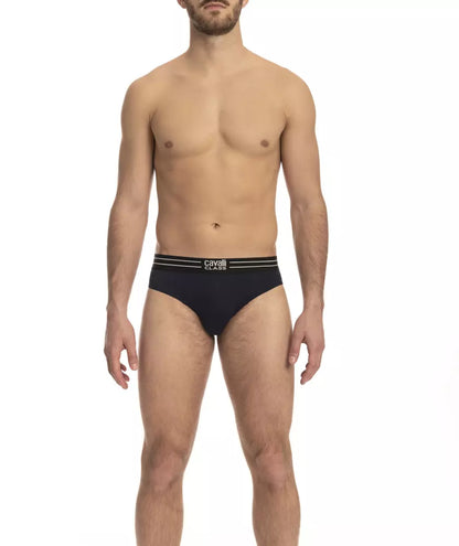 Cavalli Class Blue Cotton Underwear Briefs
